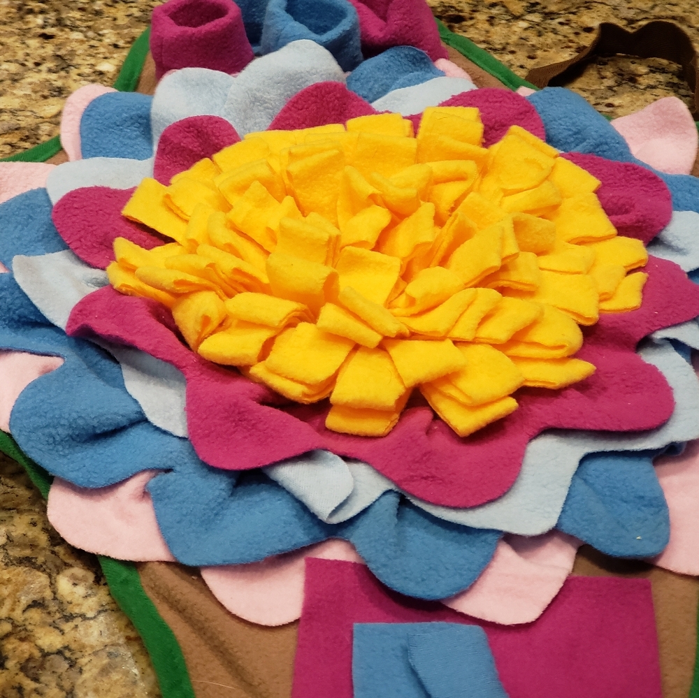 Snuffle mat for small to extra small dogs.